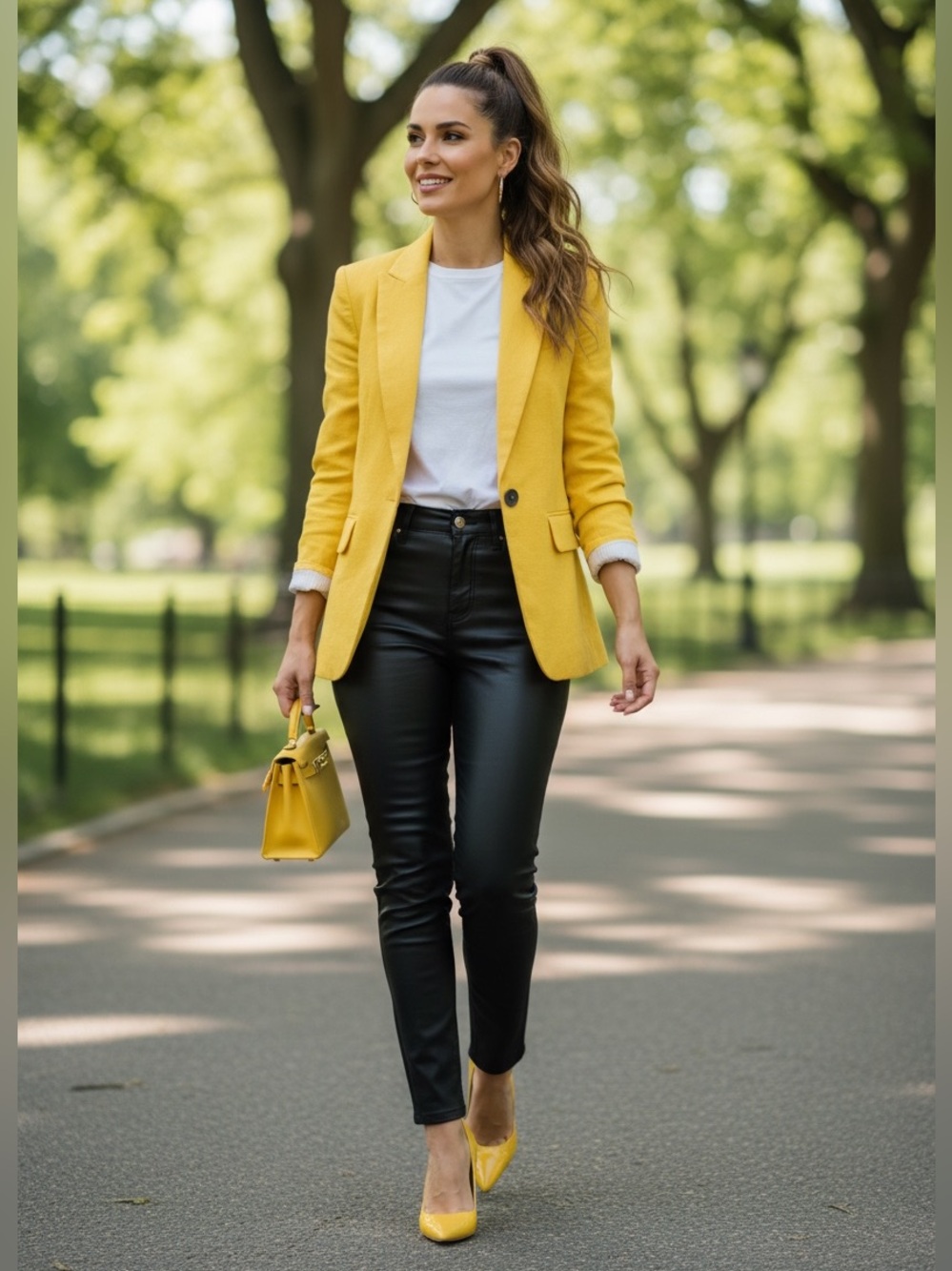 Veronica Beard Yellow Single Button Blazer (Dickey zip in compatible) | Size 6 - Picture 3 of 13